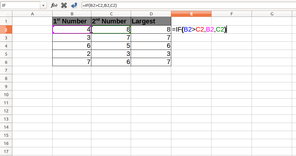 if function example excel